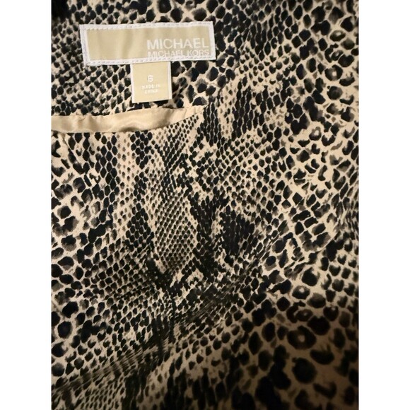 Michael Michael Kors Dress 6 Snake Print Sleeveless Lined Sheath EUC - Picture 6 of 6